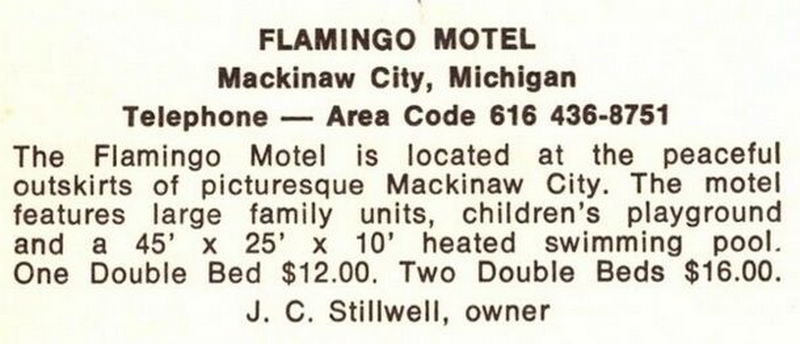 Flamingo Motel - Vintage Post Card (newer photo)